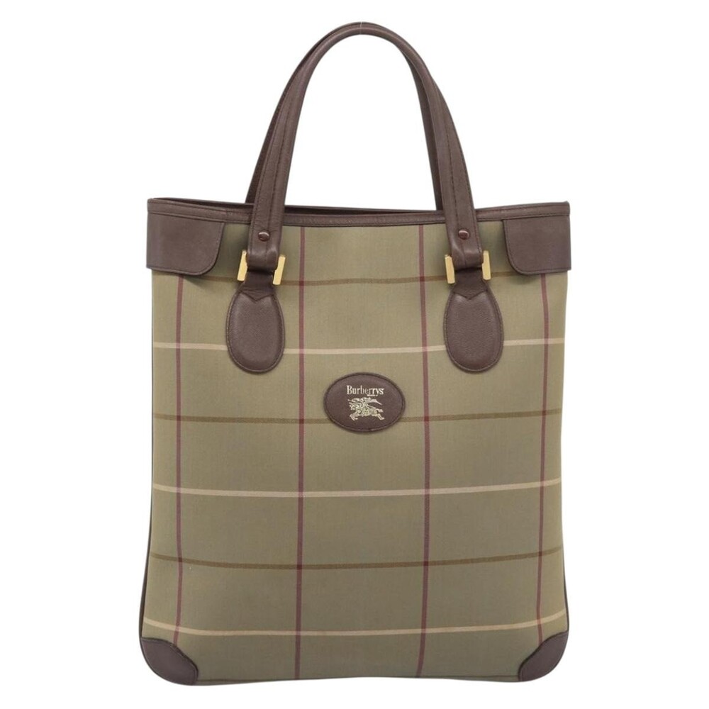 Burberry Nova Check Canvas Tote Beige